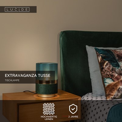 Lucide EXTRAVAGANZA TUSSE - Tischlampe - Ø 15 cm - 1xE14 - Grün